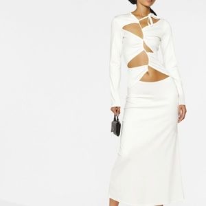 Sid Neigum White Tension Cut-Out Dress